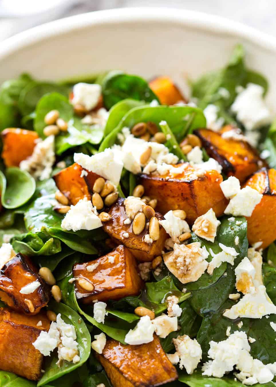 salad with roasted pumpkin