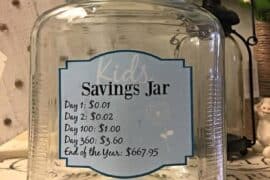 saving money jar