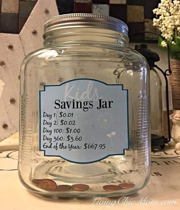 saving money jar