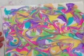 shaving cream marbled paper