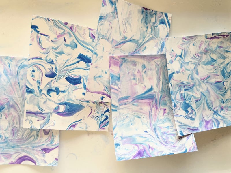 shaving foam marbling