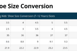 shoe size conversion childrens