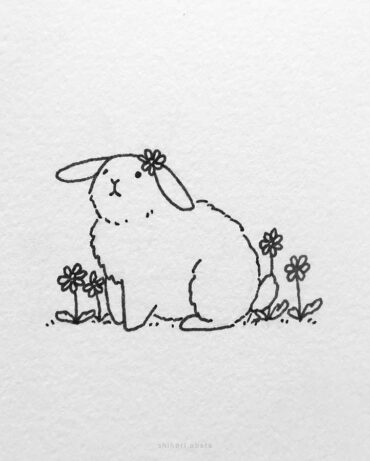 simple rabbit drawing