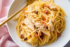 spaghetti carbonara chicken