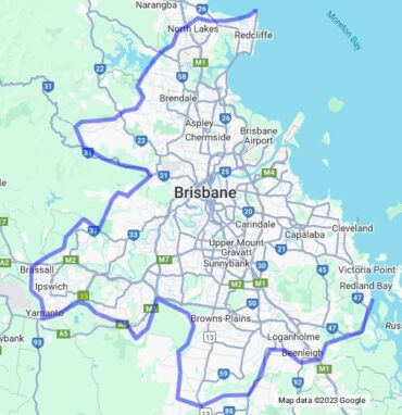 suburbs of brisbane map