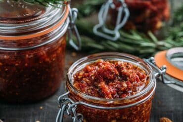 sun dried tomatoes and pesto