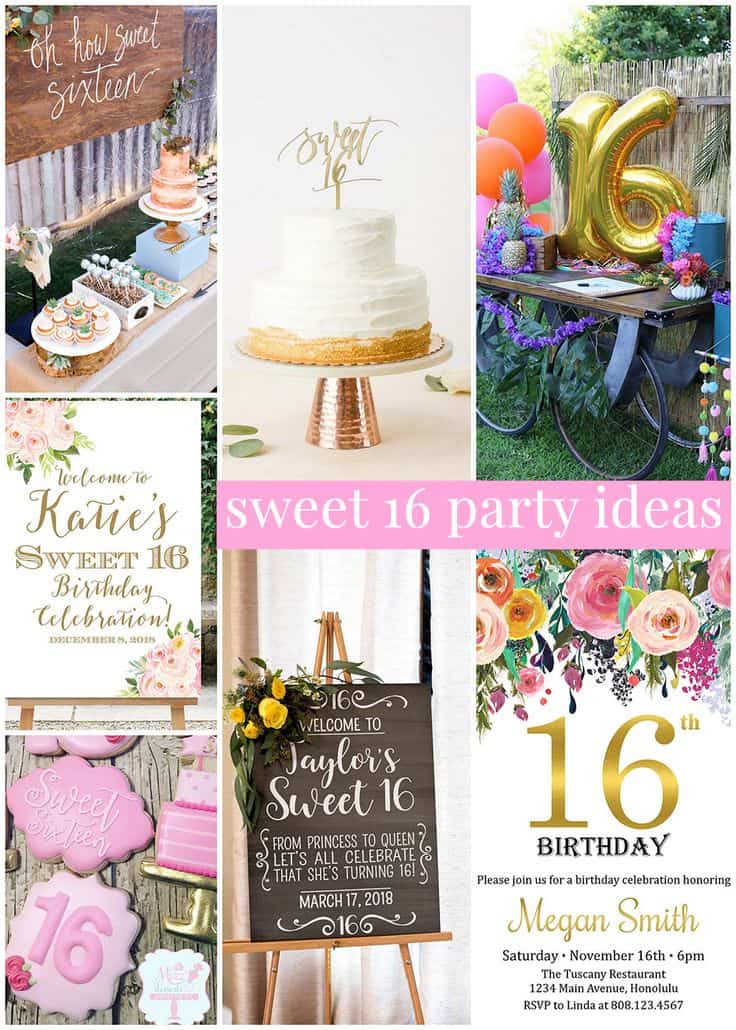 sweet 16 birthday themes