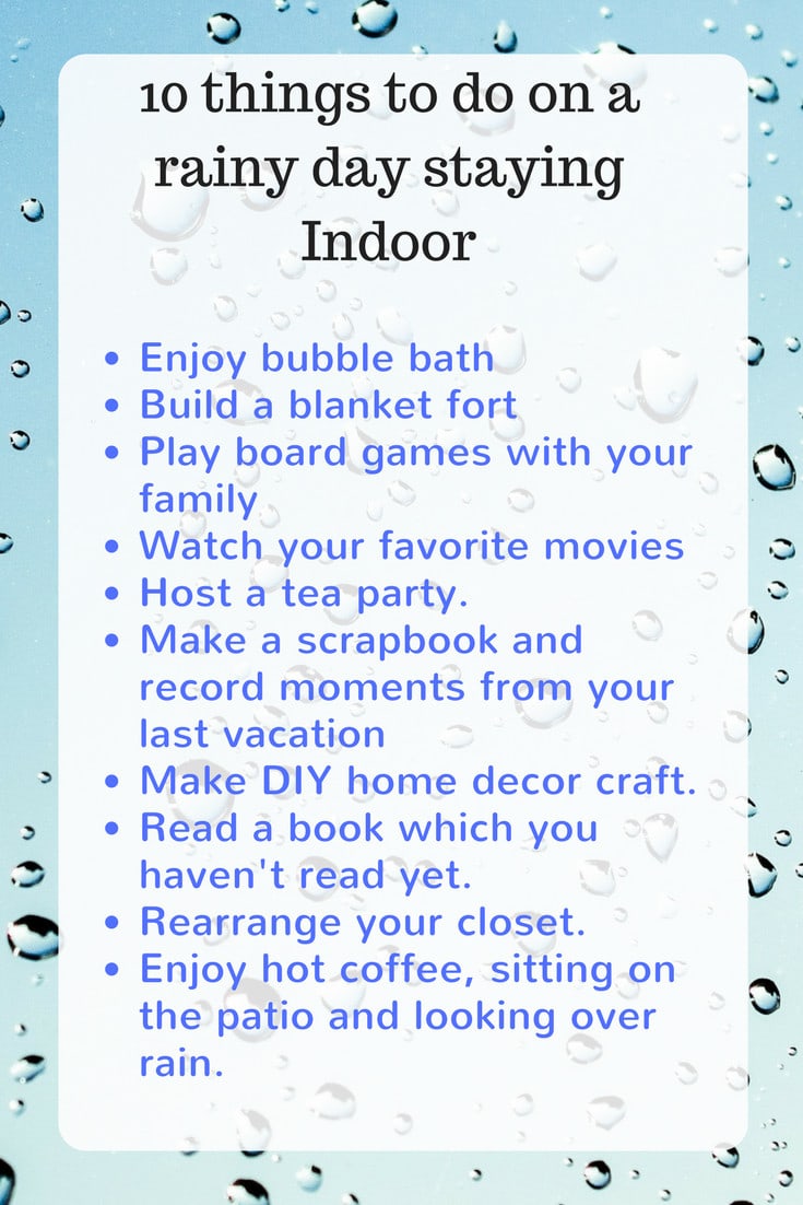 things to do on a rainy day with friends