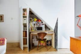 under stairs study nook