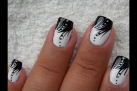 white nail art