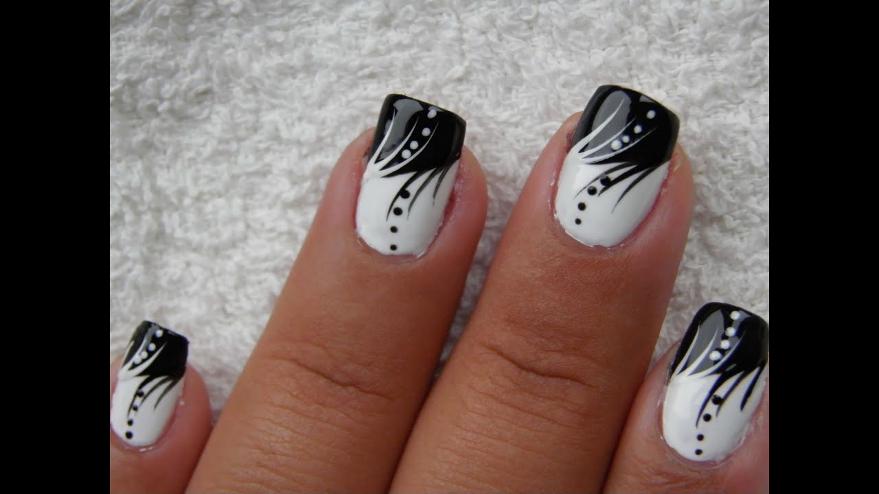 white nail art