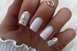 white nail design