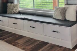 window bench seat with storage