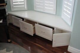 window seat with drawers