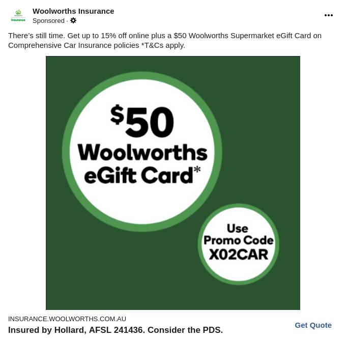 woolworths promotion code