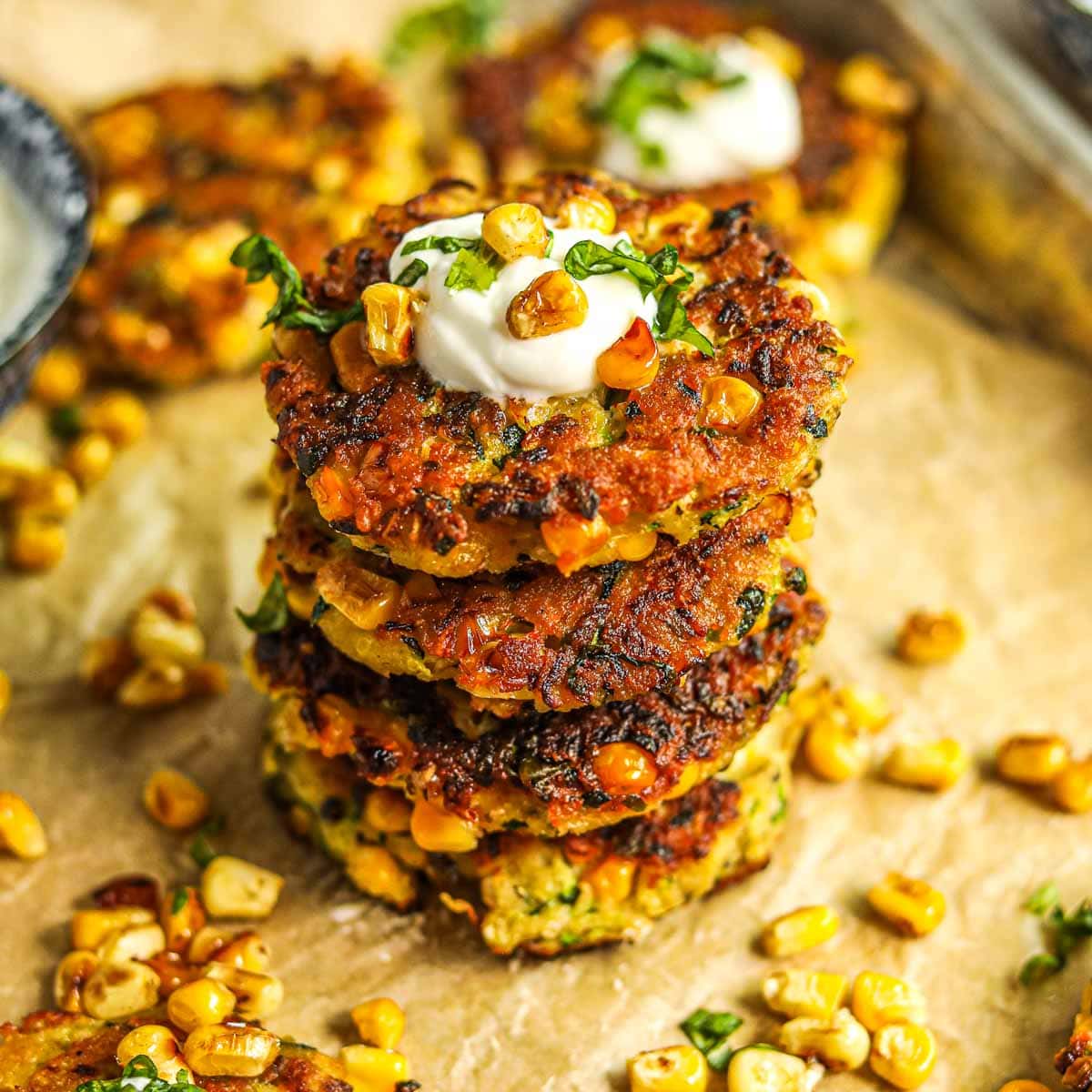 zucchini fritters corn