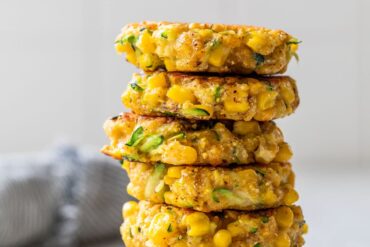 zucchini fritters with corn