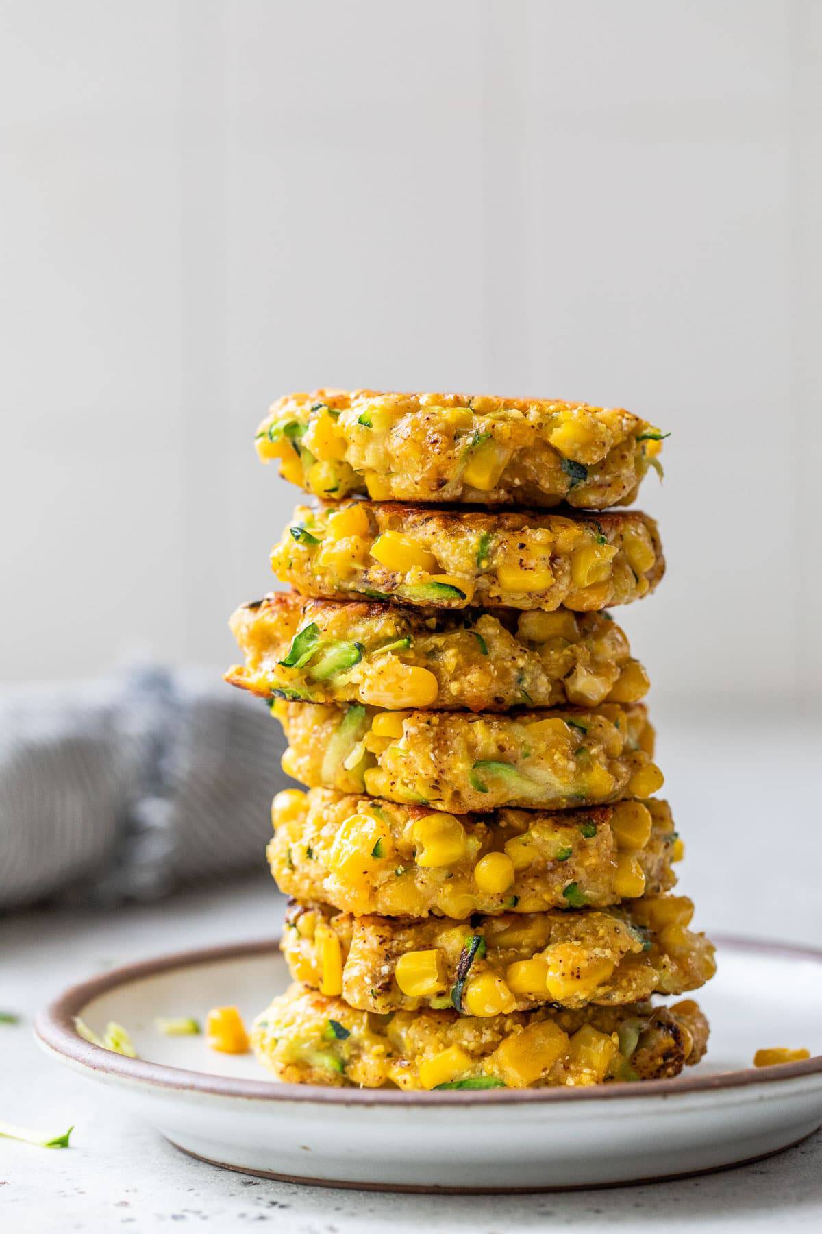 zucchini fritters with corn