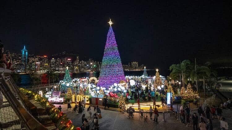 Christmas Lights in Central and Western Hong Kong Island