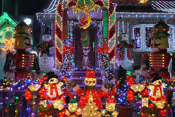 Christmas Lights in Gilbert Town Arizona