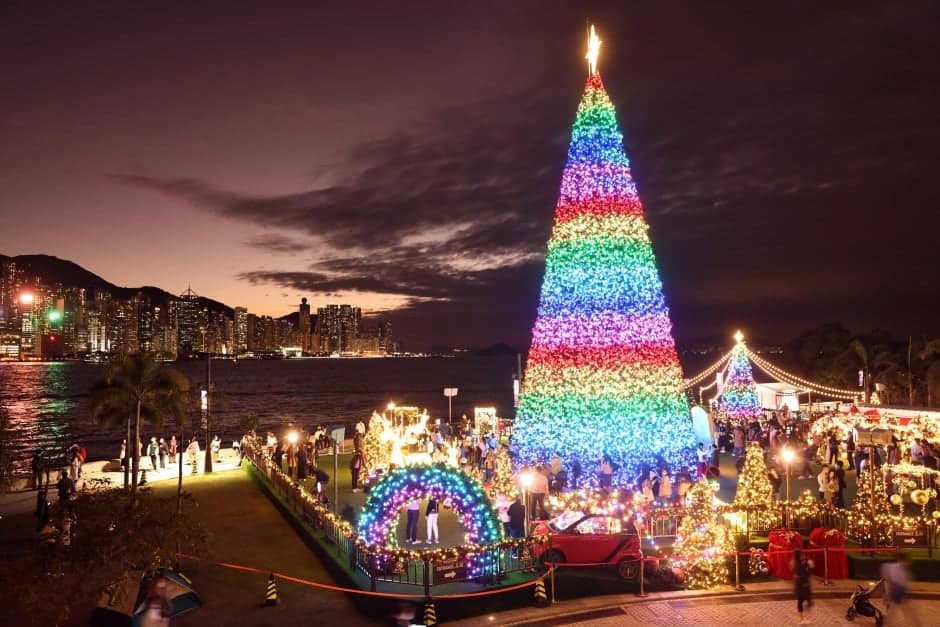 Christmas Lights in Kwun Tong Kowloon