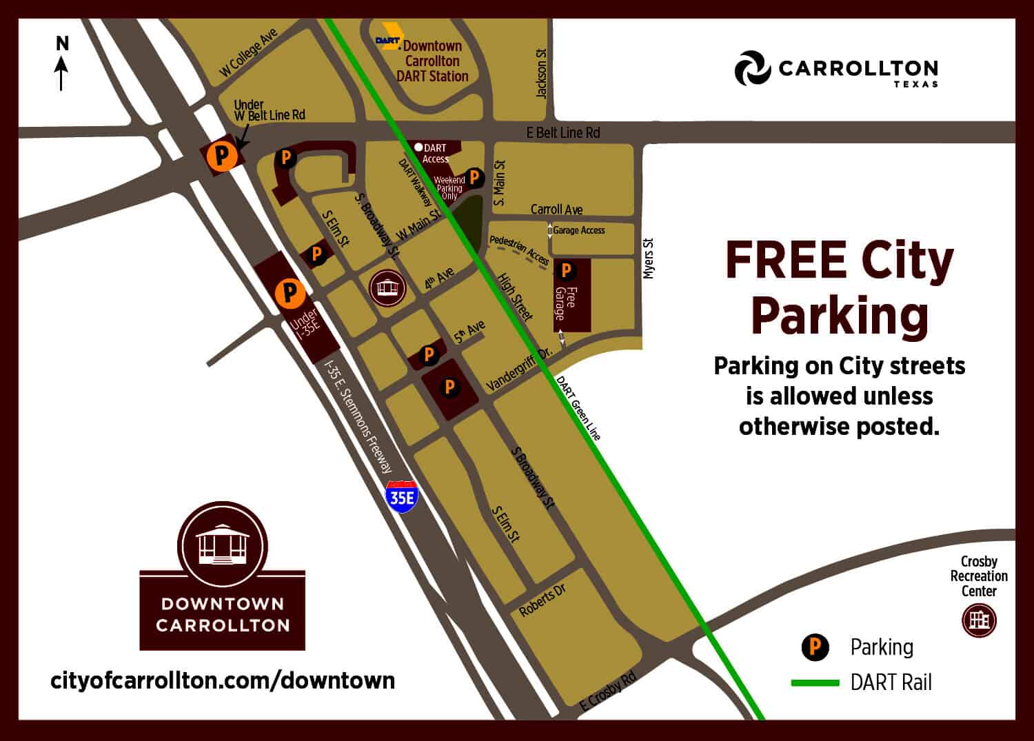 Free Parking in Carrollton Texas