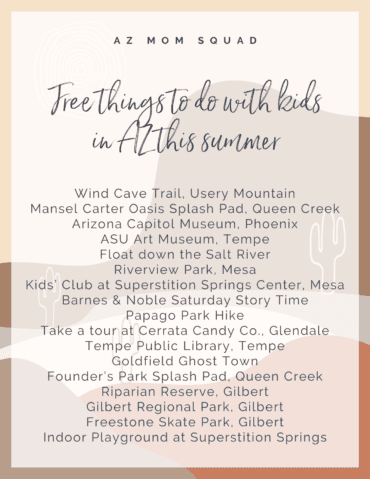 Free Things to do with Kids in Queen Creek Town Arizona