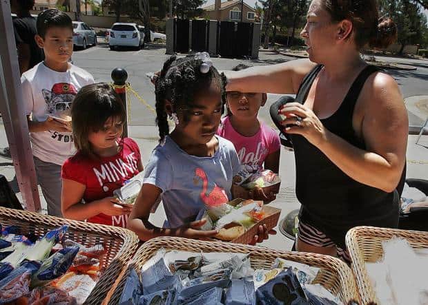 Free eating place for kids in Moreno Valley California