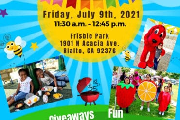 Free eating place for kids in Rialto California