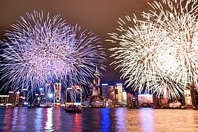 New Years Eve with Family in Wan Chai Hong Kong Island