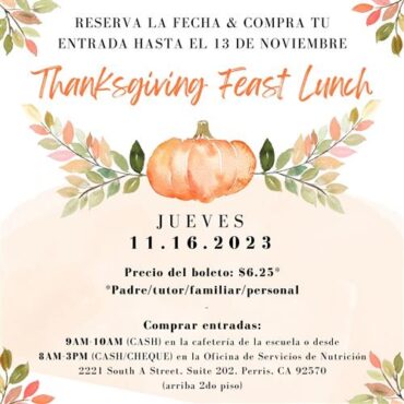 Thanksgiving in Perris California