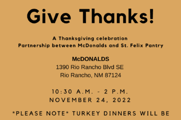 Thanksgiving in Rio Rancho New Mexico