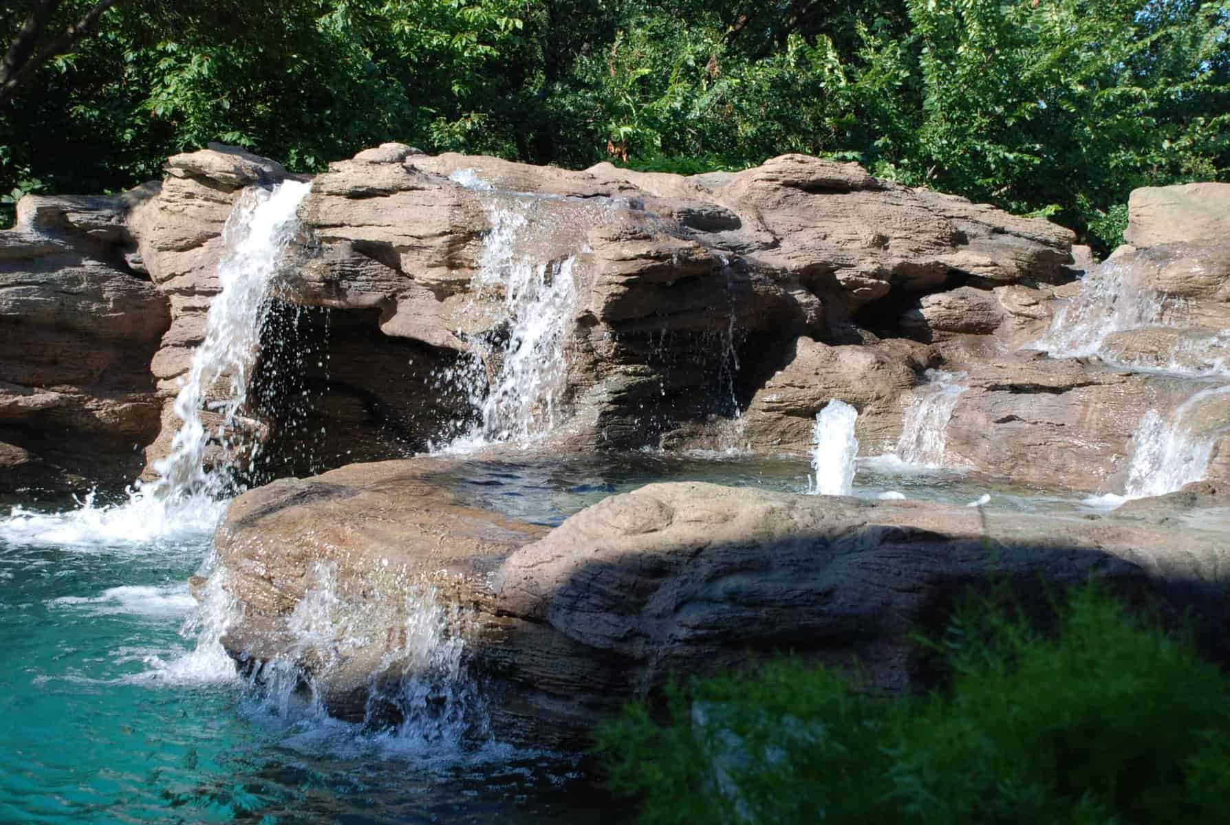 Waterfalls in Flower Mound town, Texas