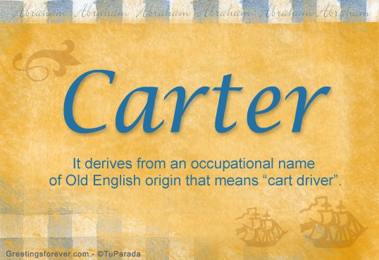 carter meaning of name