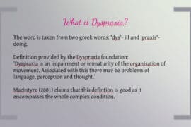 dyspraxia define