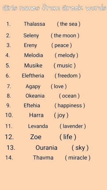 greek female names