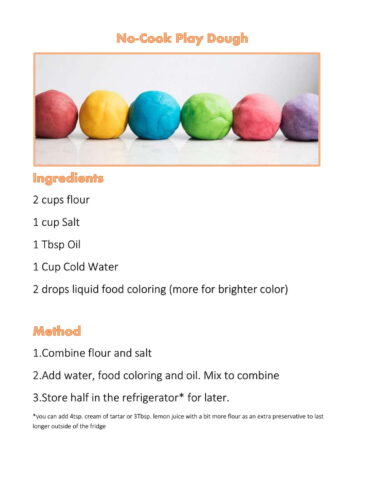 playdough no cook recipe