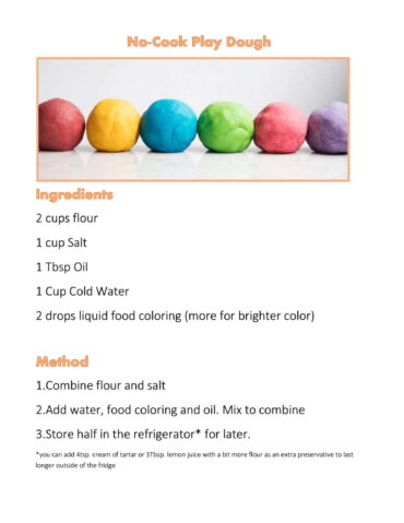 playdough recipe without cooking