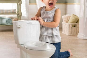 potty training on toilet