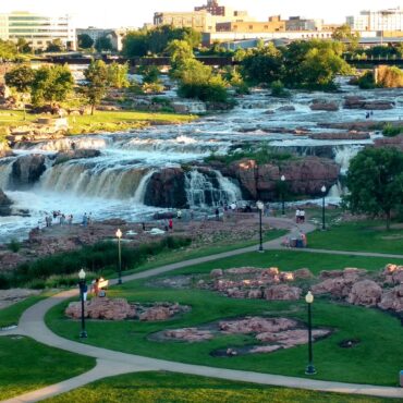 Waterfalls in Sioux Falls South Dakota