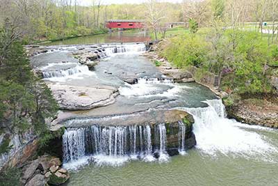 Waterfalls in South Bend Indiana