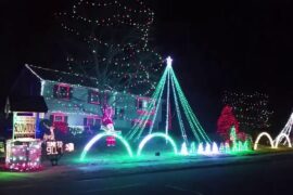 Christmas Lights in Lowell Massachusetts