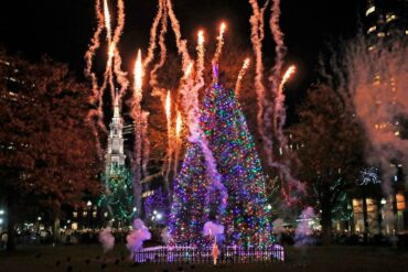 Christmas Lights in Newton Massachusetts